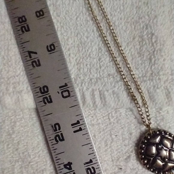 Long goldtone tassel coin chain necklace - Picture 2 of 5